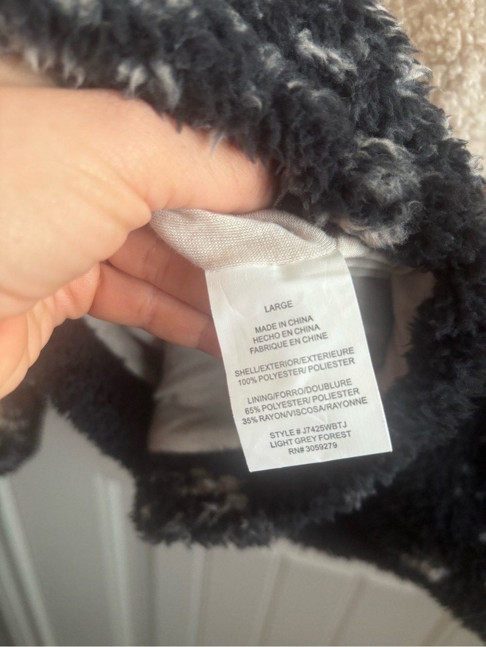 Thread & Supply Cream and Black Tree-Print Half-Zip Sweater - Picture 5 of 5
